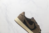 Travis Scott x Air Jordan 1 Low Retro SP Dark Mocha - Celebrity fashion