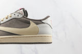 Travis Scott x Air Jordan 1 Low Reverse Mocha - Celebrity fashion